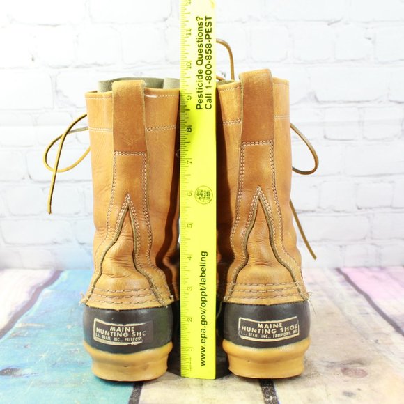 Vintage LL Bean 10" Unlined Brown Maine Hunting Shoe Duck Boots Size 7 N - Picture 7 of 9